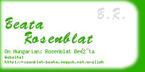 beata rosenblat business card